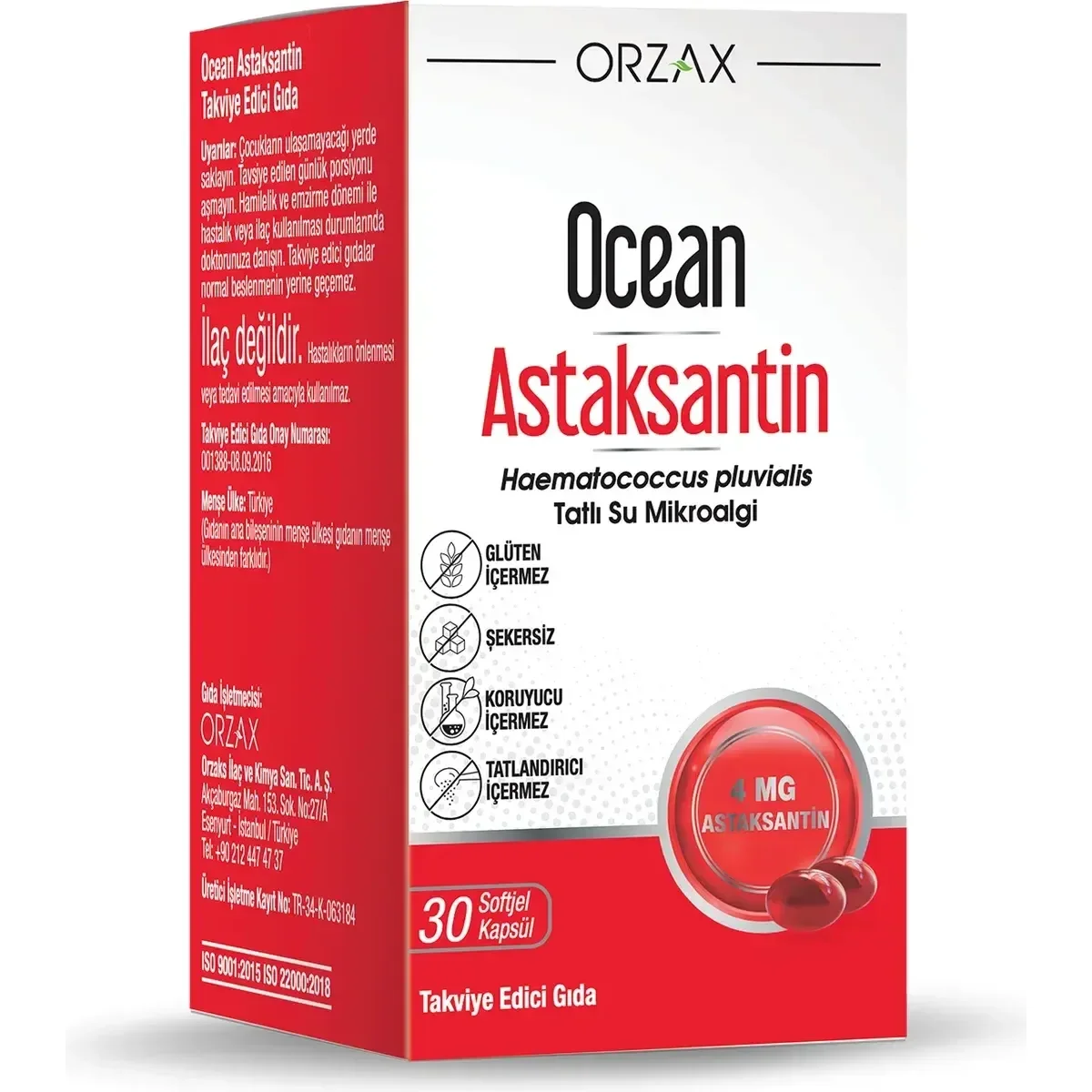 Ocean Astaksantin 4 mg 30 Kapsül