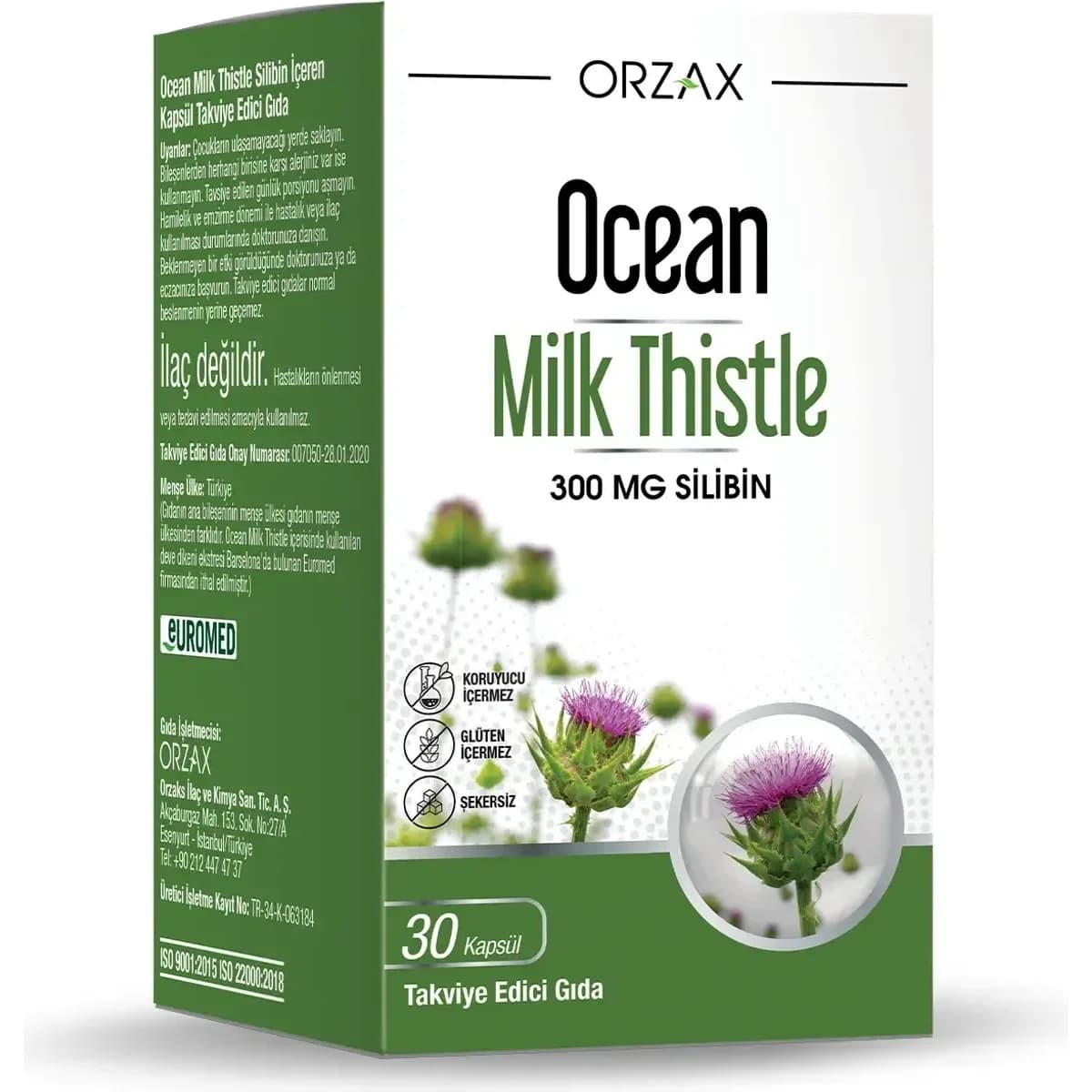 Ocean Milk Thistle 300 mg 30 Kapsül