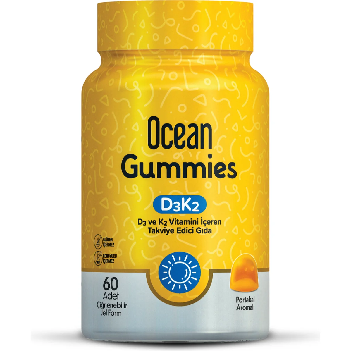 Ocean Gummies D3K2 30 Çiğnenebilir Jel