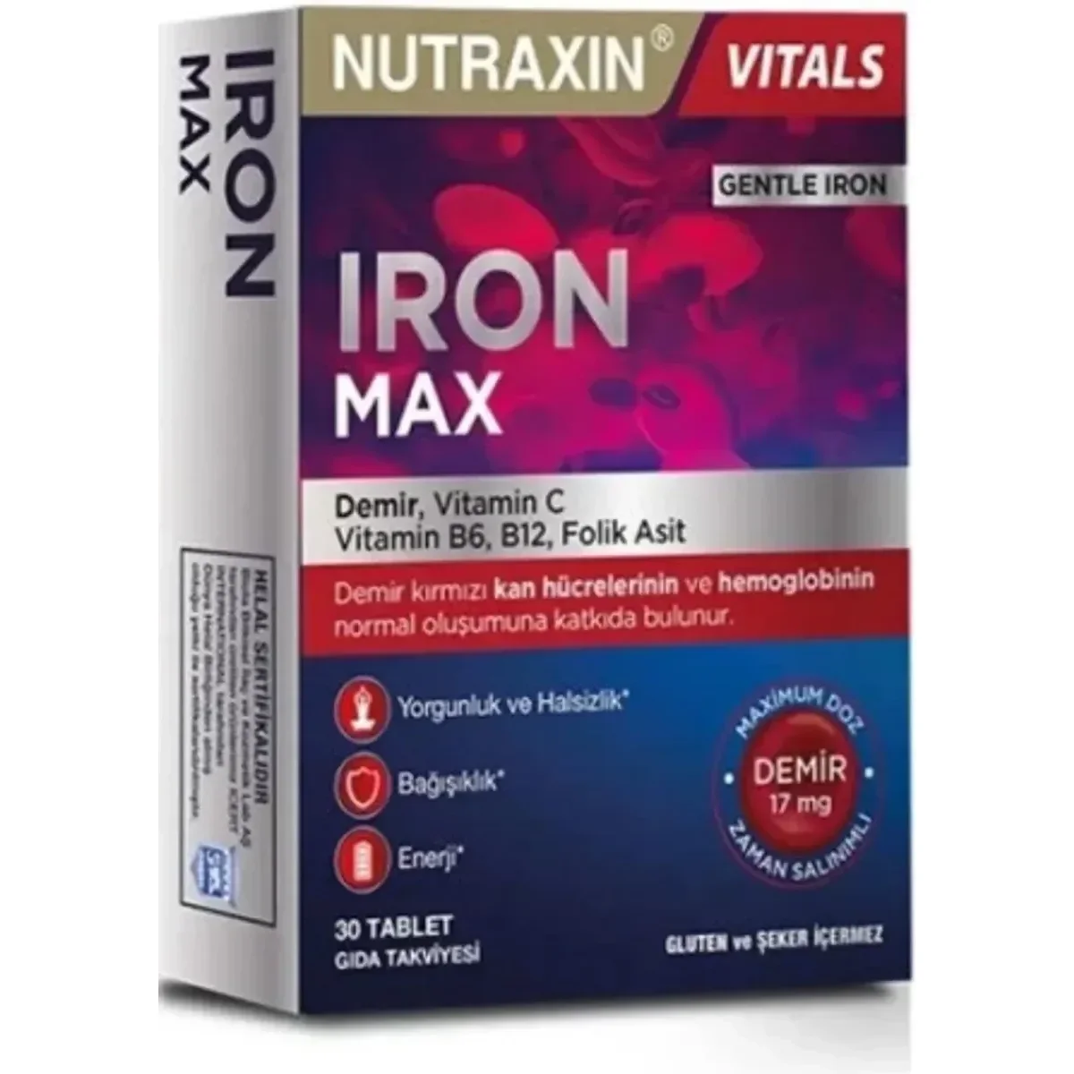 Nutraxin Iron Max Takviye Edici Gıda 30 Tablet
