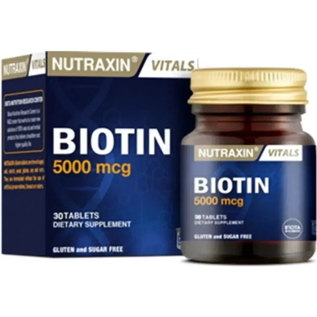 Nutraxin Biotin 5000 mcg Takviye Edici Gıda 30 Tablet