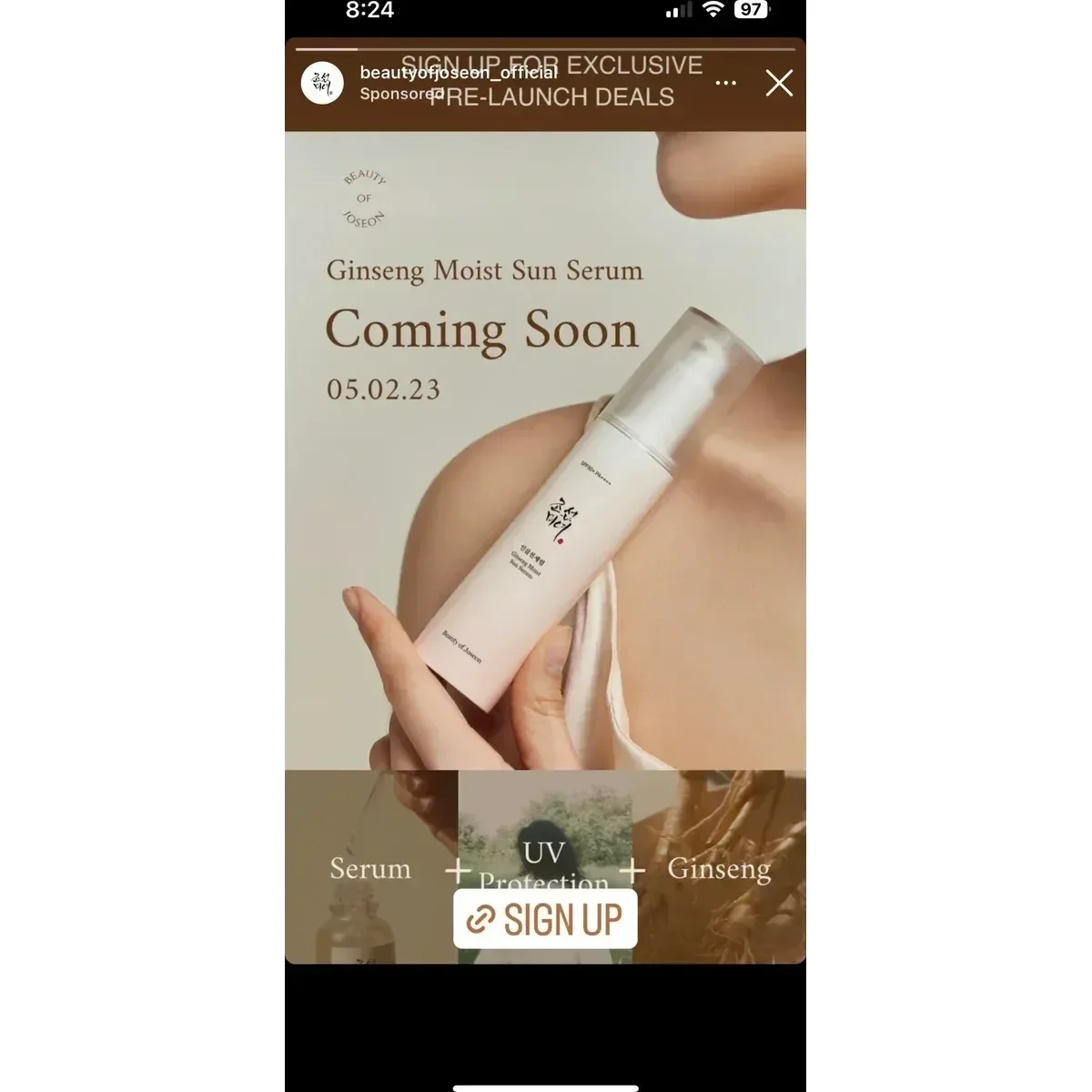 Beauty of Joseon Ginseng Moist Sun Serum SPF50+