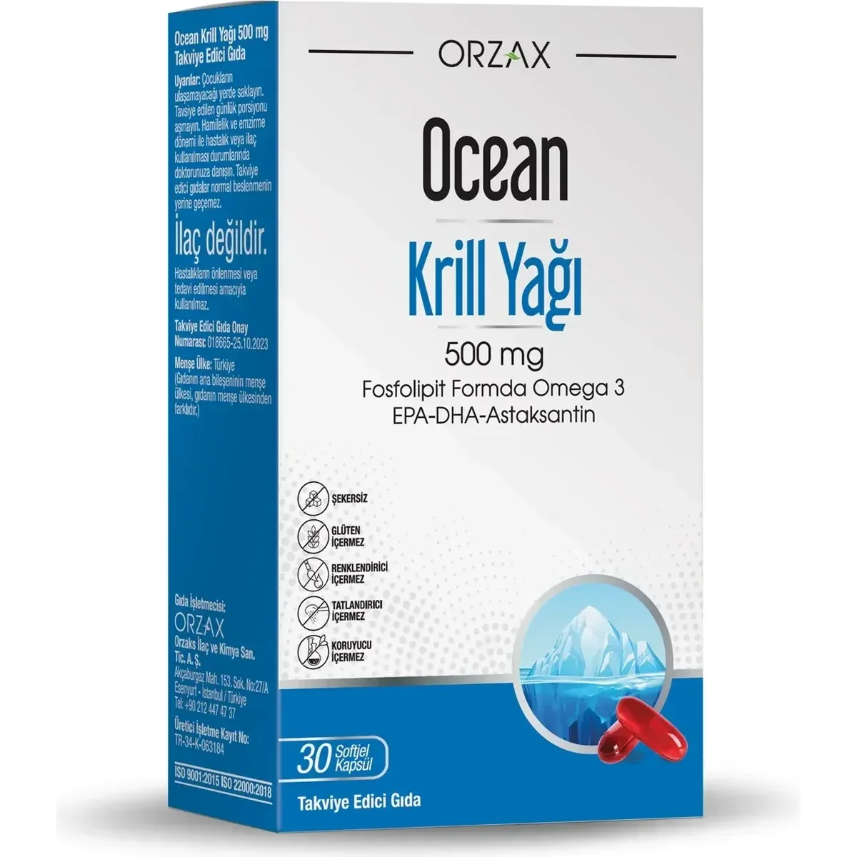Ocean Krill Oil 500 mg 30 Softjel Kapsül