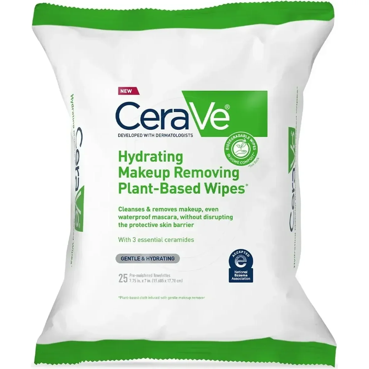 CeraVe Hydrating Makeup Removing Plant-Based Wipes