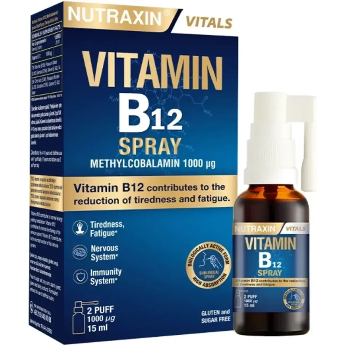 Nutraxin Vitamin B12 Sprey 15 ml